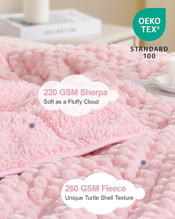 Super Soft Luxury Fleece Sherpa Weighted Blanket - Image 4
