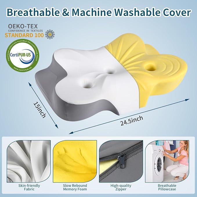 Cerrvical Neck Pillow- Ergonomic Memory Foam Pillows - Image 3