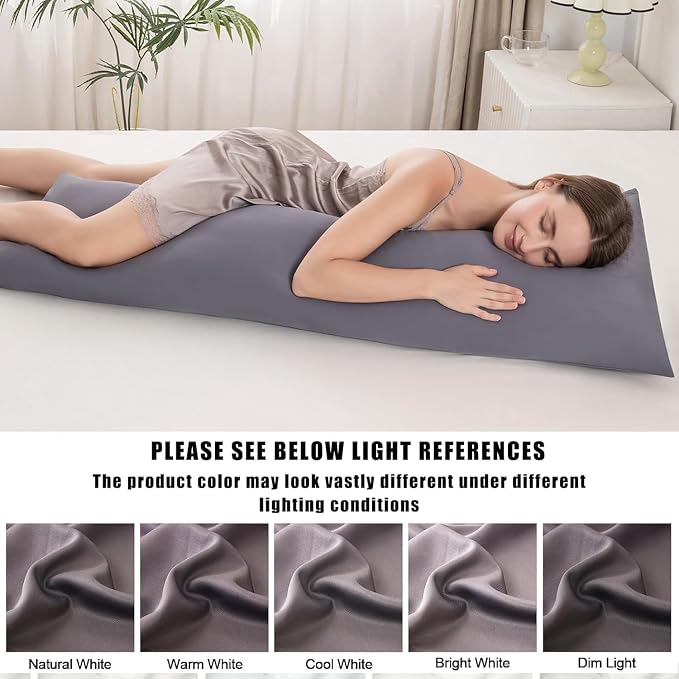 Body Pillowcase with Zipper Cooling Viscose from Bamboo Zippered Pillowcases - Image 3