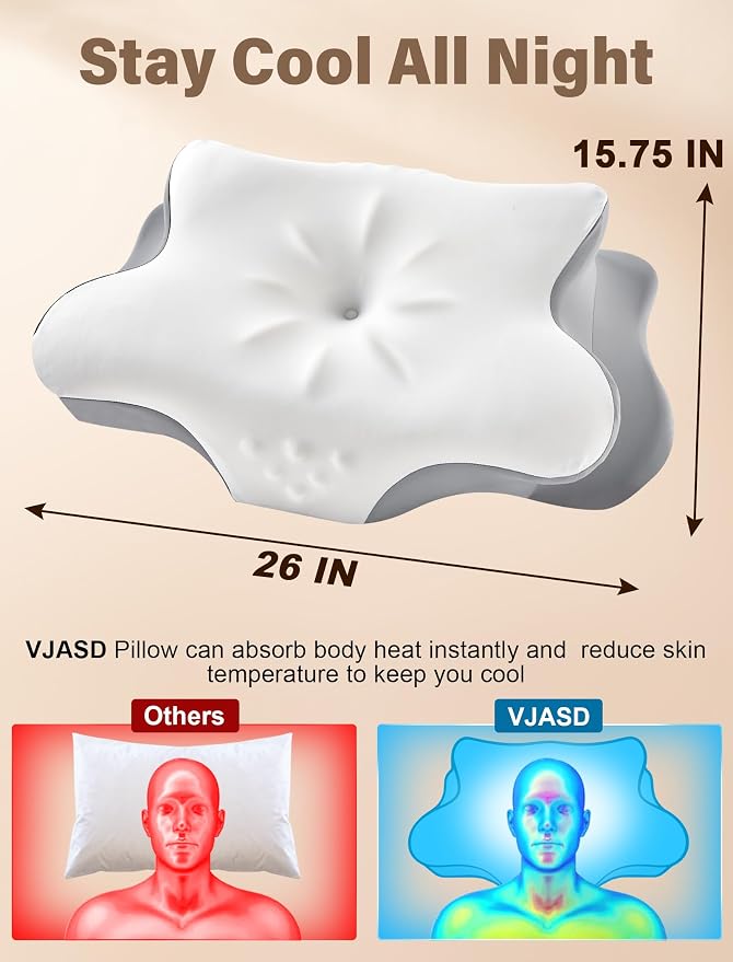 Cervical Neck Pillow for Pain Relief – Ergonomic Memory Foam Pillow for Side - Image 6