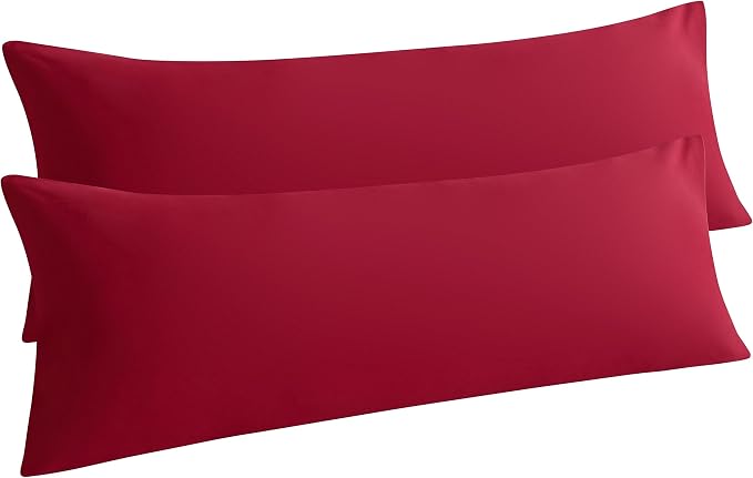 NTBAY Body Pillow Cases Set, 2 Pack Brushed Microfiber 20x54 Inches, Stain by NTBAY