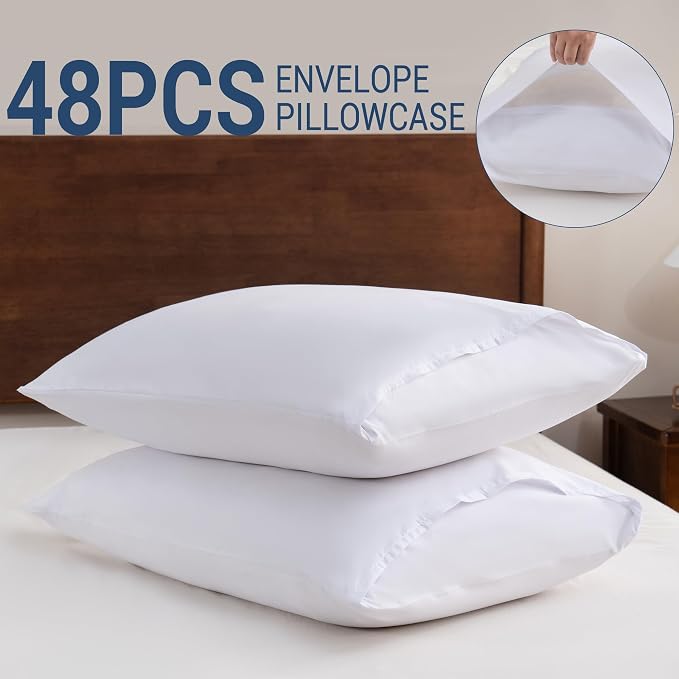 White Pillowcases Standard Size 48 Pack - Image 5