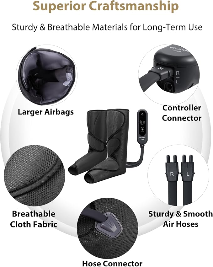 FIT KING Leg Massager for Circulation and Pain Relief, Air Compression Leg and - Image 8