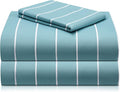 LuxClub Striped Sheets, Deep Pockets 18" Eco Friendly Wrinkle Free-Kids-Fitted by LuxClub