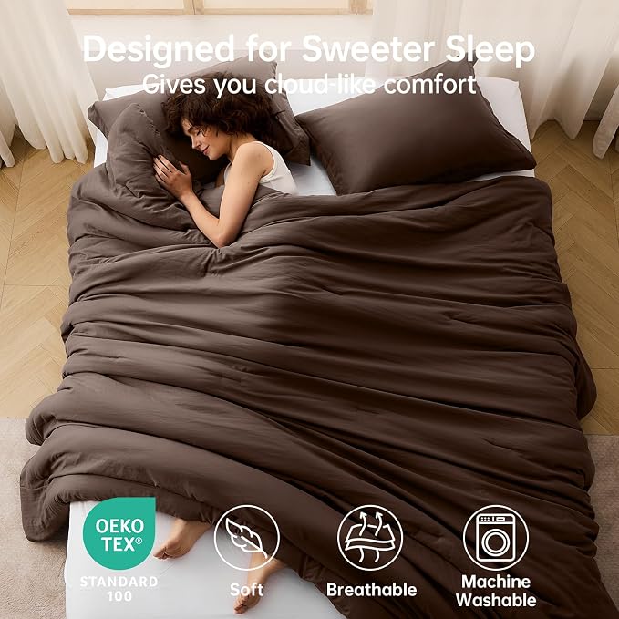 MUXHOMO Full Comforter Sets, All Season Ultra Soft Down Alternative Bedding - Image 2