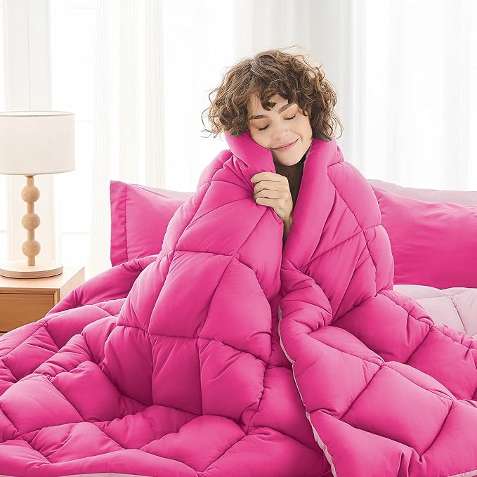 MUXHOMO 7 Pieces Oversized King Comforter Set, Reversible Bed in a Bag - Image 4