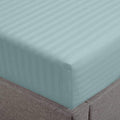Feather & Stitch 1 Piece Fitted Sheet King Size, 100% Cotton Damask Sateen Weave by FEATHERSTITCHNEWYORK