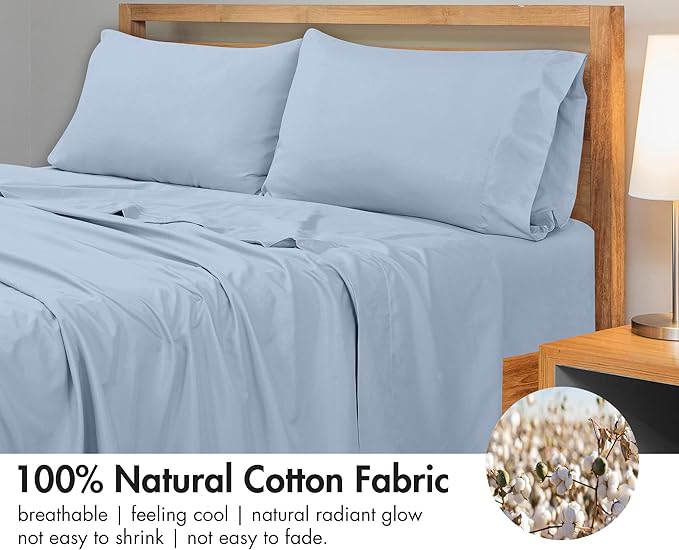 Royale Linens 300 Thread Count 100% Long Staple Combed Cotton Flat Sheet - Image 4