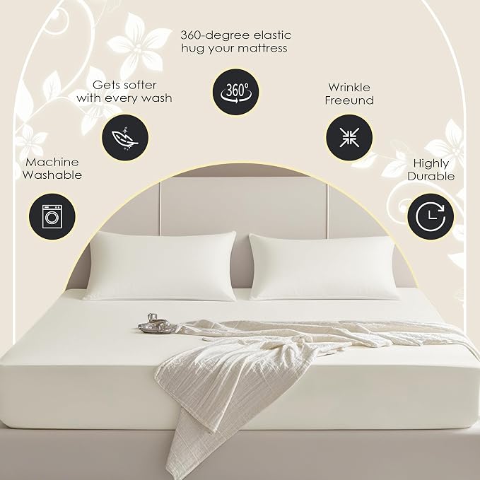 FreshCulture Queen Fitted Sheet Only – Premium Hotel-Quality Fitted Sheet - Image 4