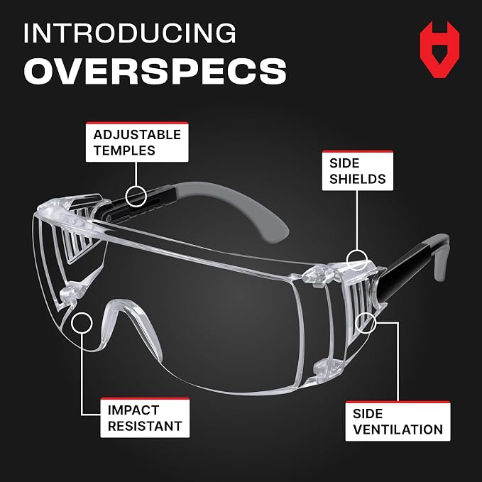 NoCry Safety Glasses Over Eyeglasses — Fog and Scratch-Resistant Over Glasses - Image 2