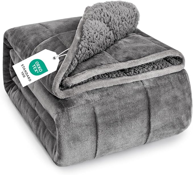 Topblan Sherpa Fleece Weighted Blanket by Topblan