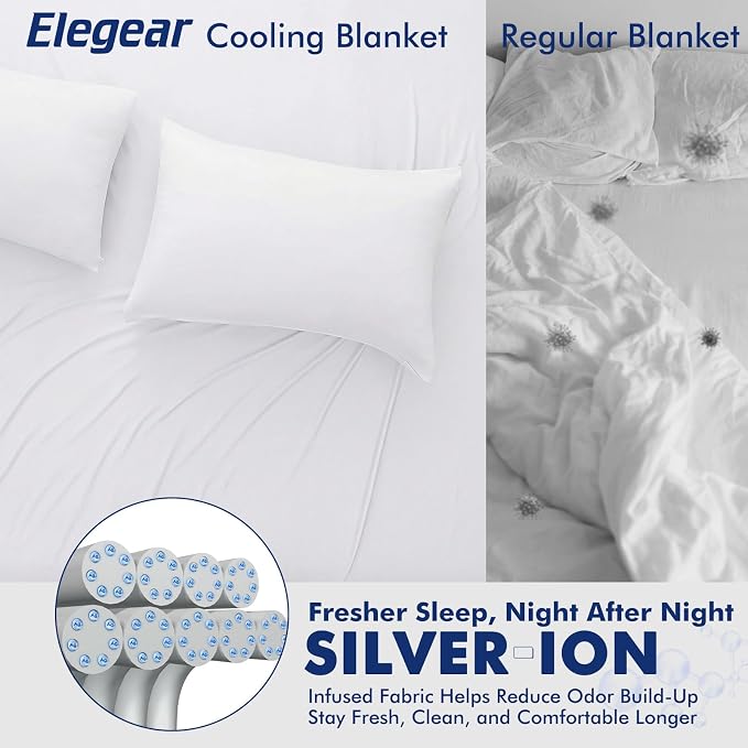 Elegear Cooling Blankets for Hot Sleeper, Arc-Chill 3.0 Cool Fiber - Image 3