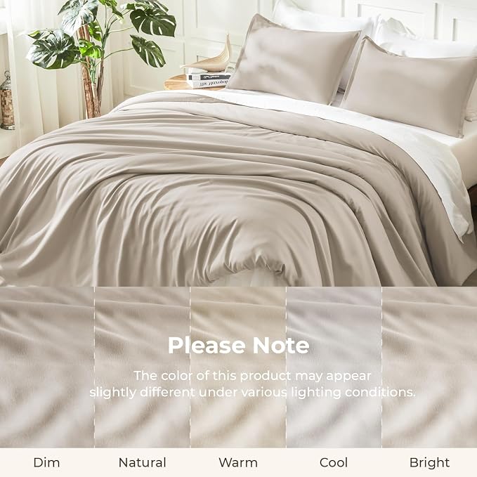 Litanika Twin XL Comforter Set Dark Oatmeal, 2 Pieces Extra Long Dorm Bedding - Image 8