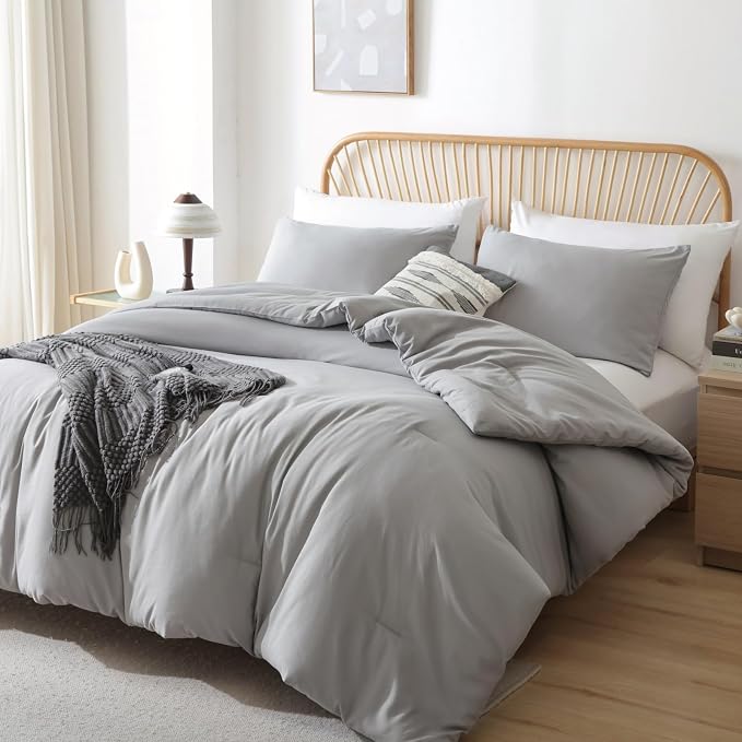 ROSGONIA Oversized King Comforter Grey - Image 3