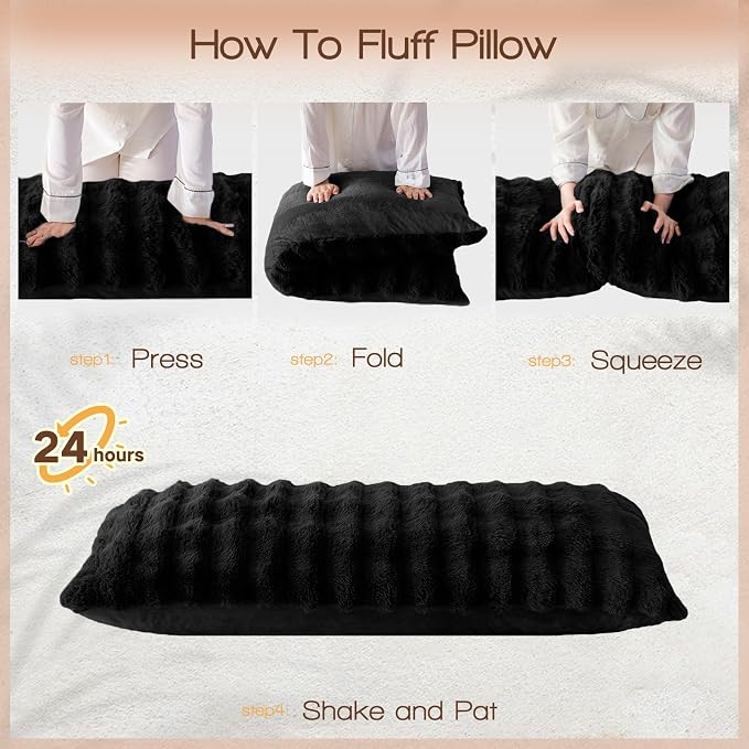 YZ HOME Faux Fur Fluffy Body Pillow - Image 7