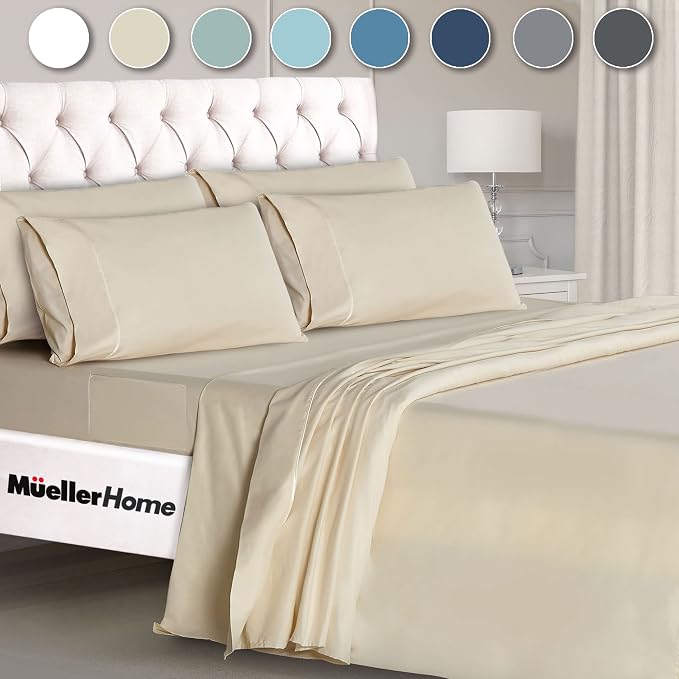 Mueller UltraTemp 6 PC Queen Sheet Set - Image 9