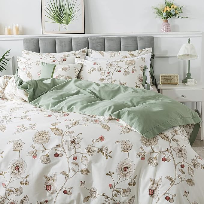 FADFAY Twin XL Duvet Cover Set Floral Bedding Set 100% Cotton College Bedding - Image 8