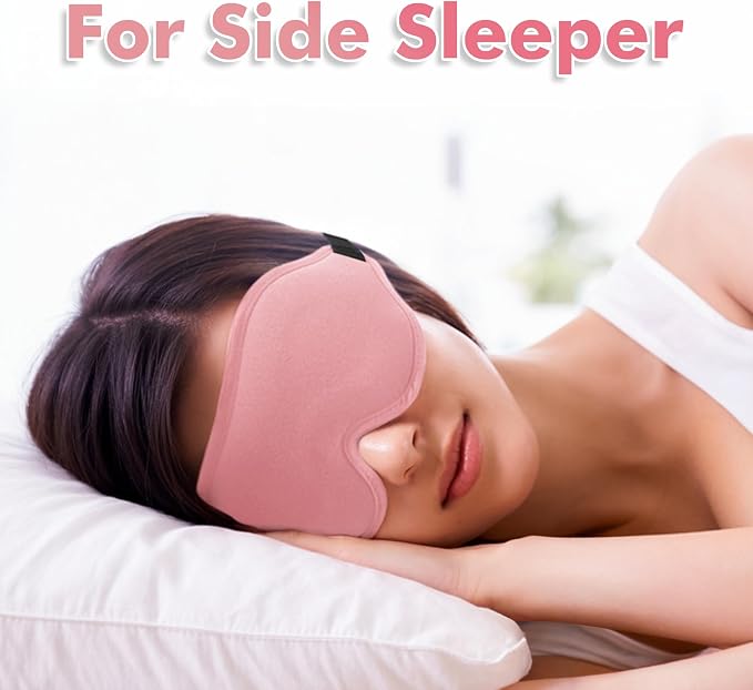 Sleep Eye Mask for Men Women, Sleeping Mask for Side Sleeper, Travel Blackout - Image 2