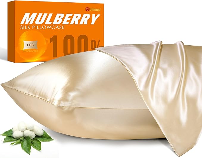 J JIMOO 100% Mulberry Silk Pillowcase by JJIMOO
