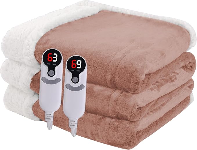 Heated Blanket Electric Blanket Queen Size 84''x90'' by Minervada
