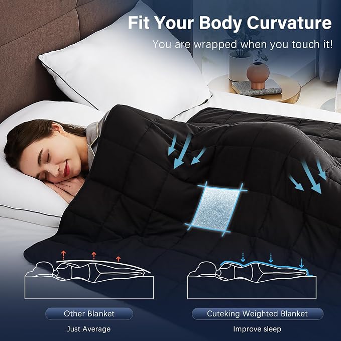 CuteKing Weighted Blanket for Adults Heavy Blanket for 140-150lbs, Breathable - Image 3