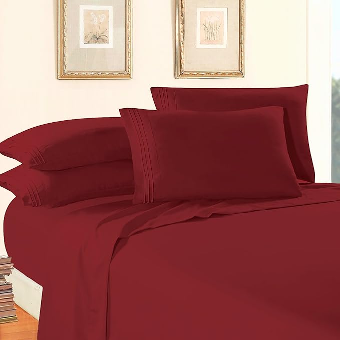 Elegant Comfort Luxury 1500 Premium Hotel Quality Microfiber 5-Piece Sheet Set - Image 3