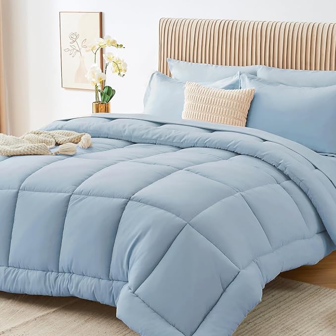 Sasttie King Size Comforter Set, 7 Pieces Bed in a Bag King, Complete Bedding by SASTTIE