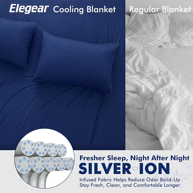 Elegear Cooling Blankets for Hot Sleeper, Arc-Chill 3.0 Cool Fiber - Image 3