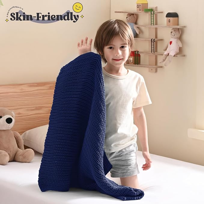 Guohaoi Knitted Weighted Lap Pad No Beads Cooling Weighted Blanket, Breathable - Image 2