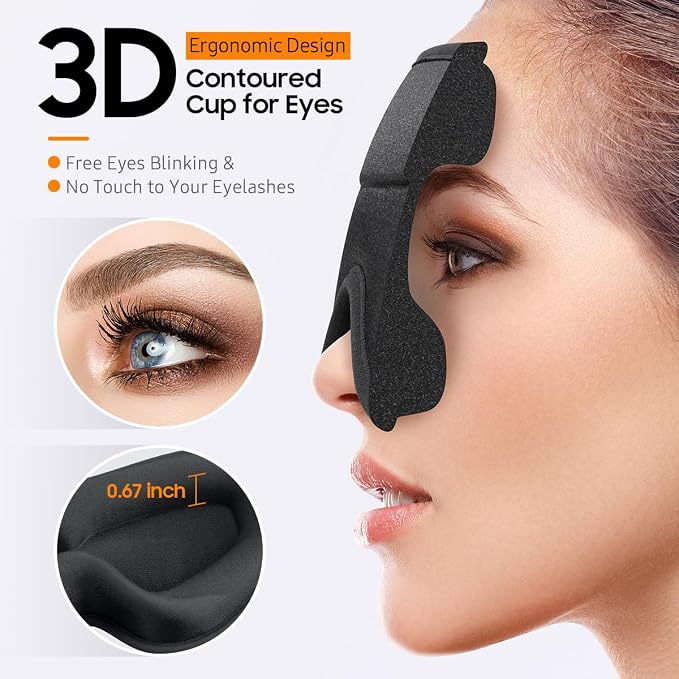 Sleep Mask, Premium Eye Mask for Sleeping, Total Blackout, Super Soft Comfort - Image 4