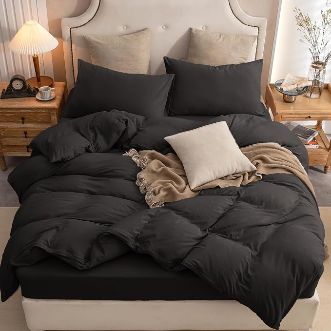 PURE ERA Jersey Knit Duvet Cover Set 100% T-Shirt Cotton Super Soft Comfy 2pc by PUREERA