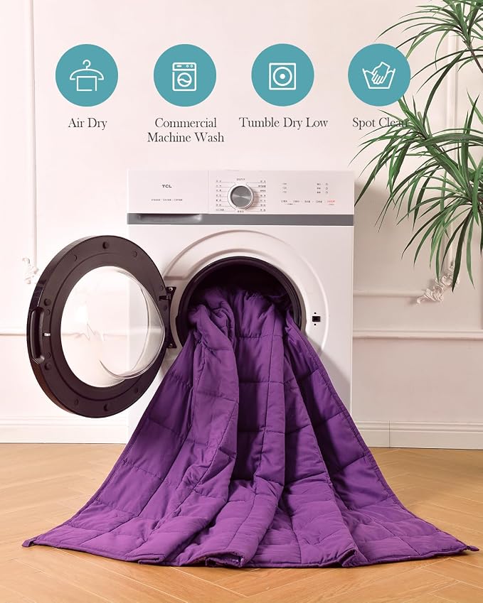 Topblan Weighted Blanket Queen Size 15lbs, Cozy Cooling Weighted Blanket - Image 7