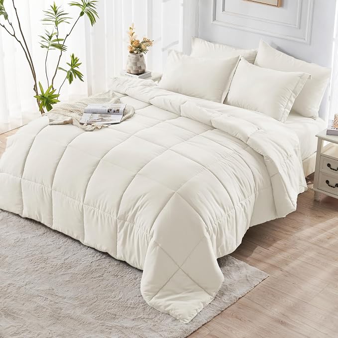 JOLLYVOGUE Twin Comforter Set, Ultra-Soft Bed in a Bag Twin Size 5 Pieces - Image 8