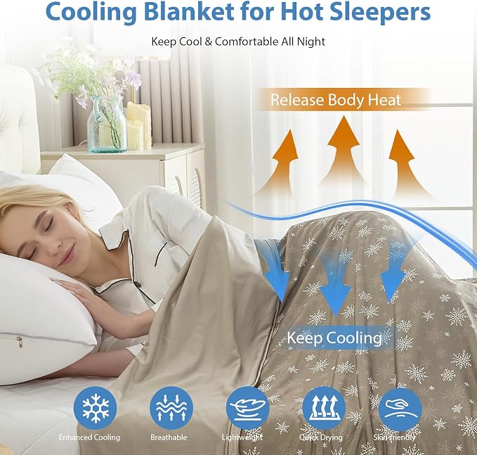 OIGAE Cooling Blanket for Hot Sleepers - Image 2