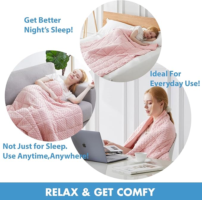 Huloo Sleep Weighted Blanket Twin 12lbs - Image 6