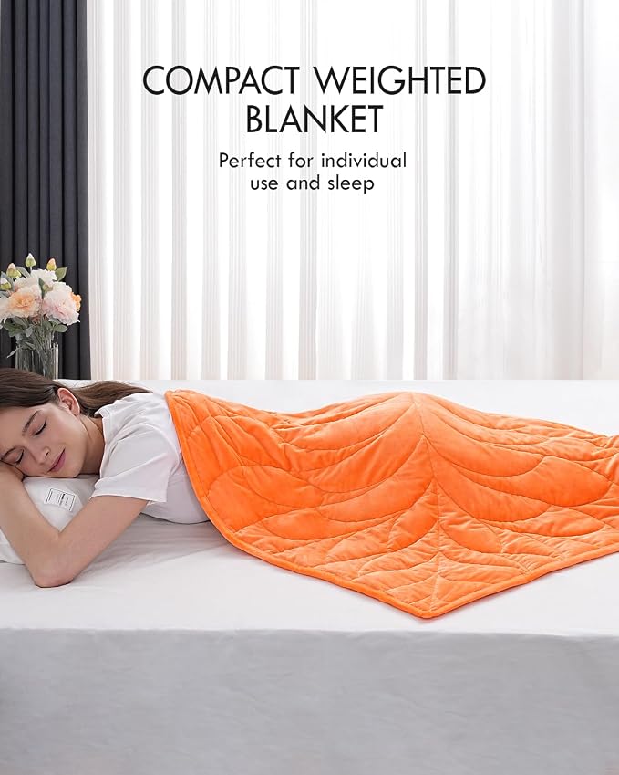 Kaisa Weighted Lap Blanket 7 lbs 41" x 53", Cozy Luxury Crystal Velvet Small - Image 3