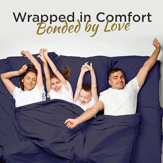 Microfiber 2 Navy Twin XL Fitted Bottom Bed Sheets 1800 Ultra Soft and Comfy - Image 6