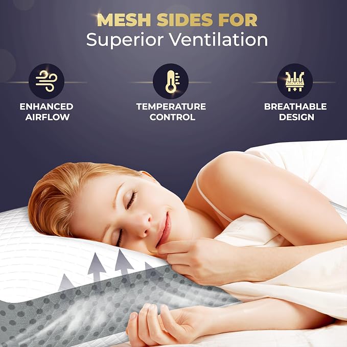 Royal Therapy Memory Foam Pillow, Neck Pain Relief, - Image 7