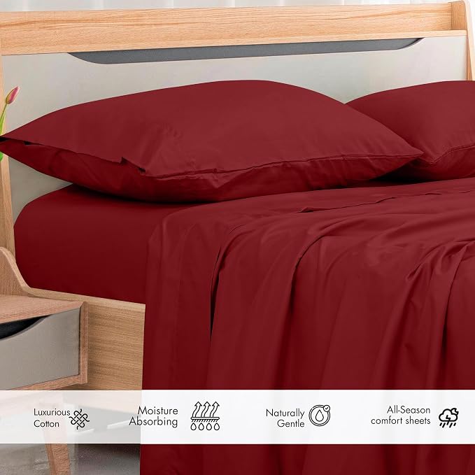 Royale Linens 300 Thread Count 100% Long Staple Combed Cotton Flat Sheet - Image 3