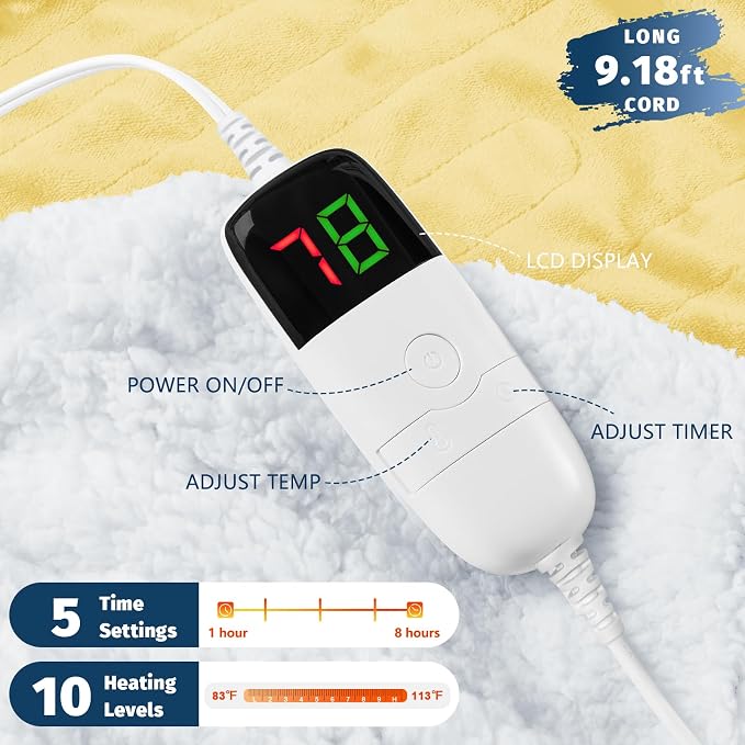 BOMOVA Heated Electric Blanket Twin - Image 2