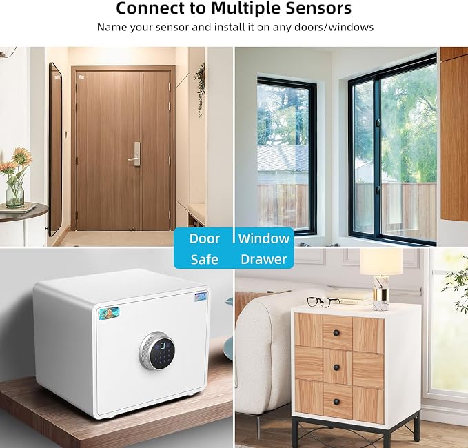 Home Alarm System 5-Piece kit, Door Window Sensors WiFi Slient Alarm System - Image 9