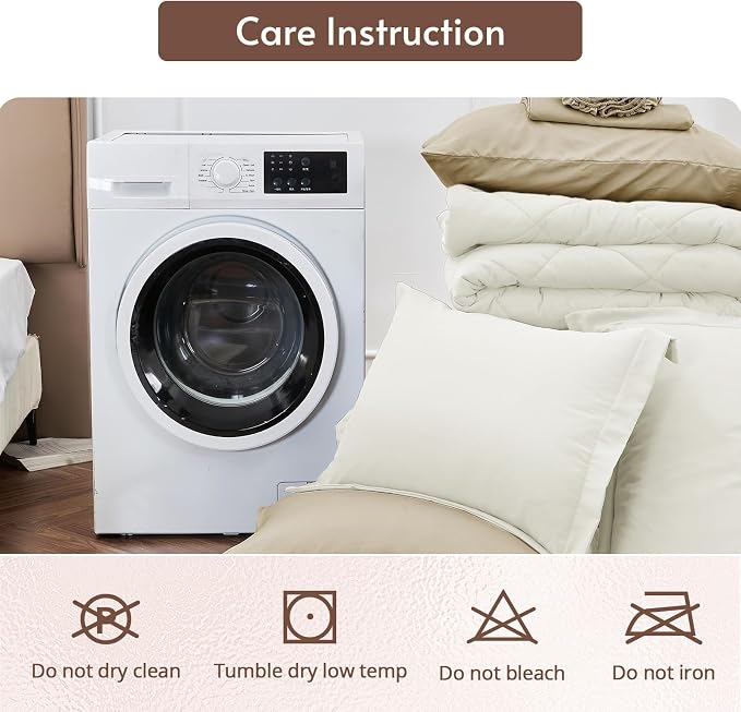 MUXHOMO 7 Pieces King Comforter Set, Reversible Bed in a Bag King Size - Image 9