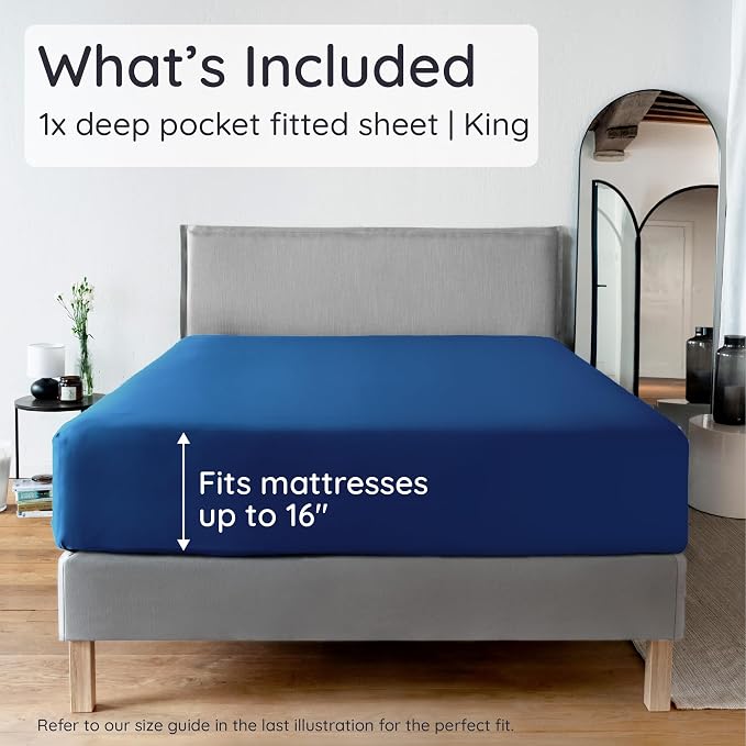 Bambaw 100% Viscose Derived from Bamboo King Size Fitted Sheet - Image 2