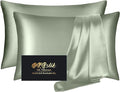 Silk Pillow Cases 2 Pack, Mulberry Silk Pillowcases Standard Set of 2, Anti Acne by HOME