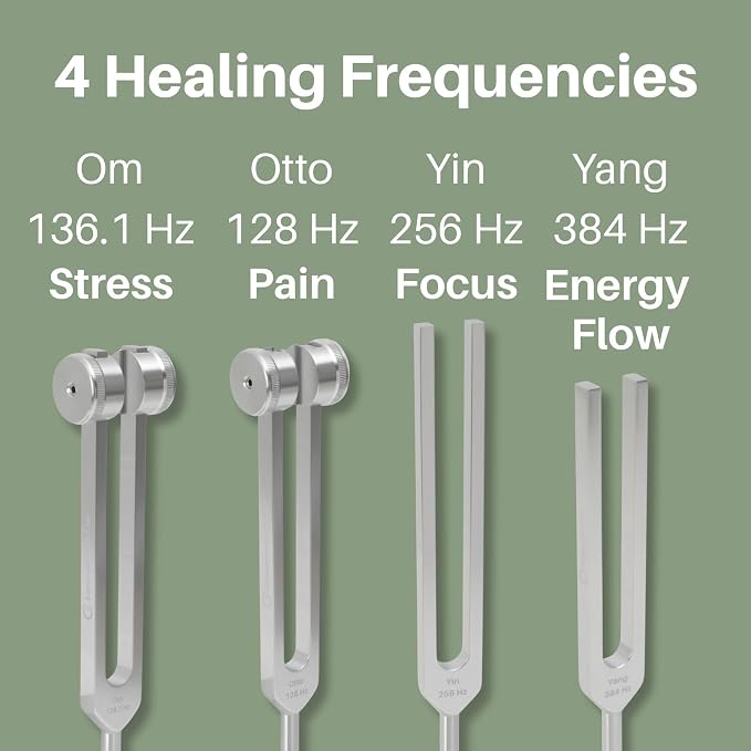 Resonance Tuning Fork for Healing Set – 128Hz, 384Hz for Stress Relief - Image 3