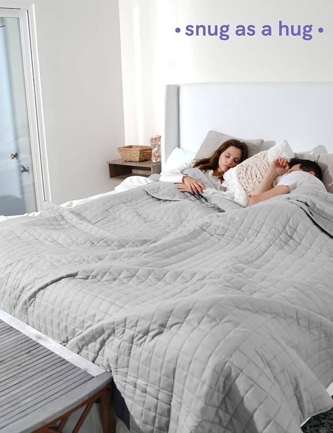 YnM Exclusive 50 lbs Weighted Blanket, Extra Heavy Cotton Bed Blanket - Image 3