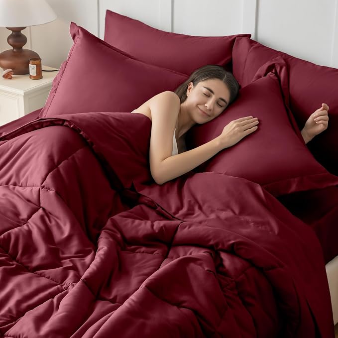 JOLLYVOGUE Full Comforter Set, Ultra-Soft Bed in a Bag Full Size 7 Pieces - Image 6