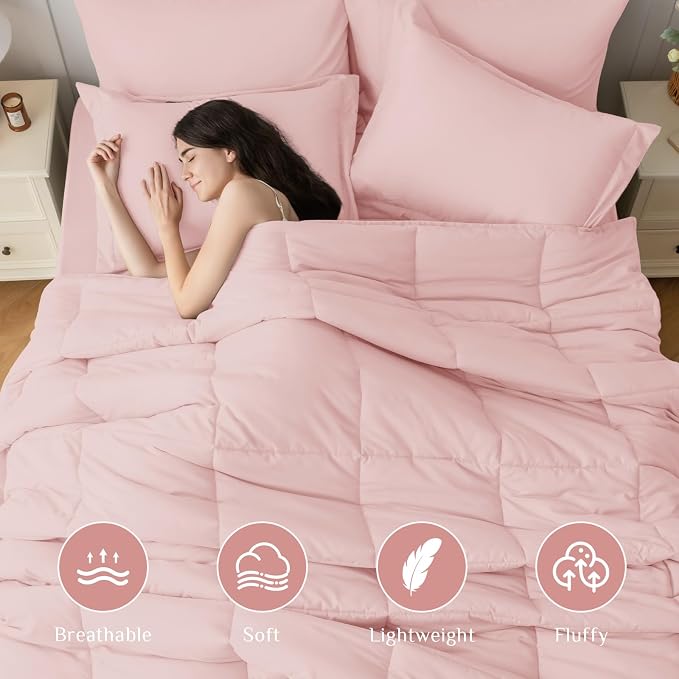 JOLLYVOGUE Full Comforter Set, Ultra-Soft Bed in a Bag Full Size 7 Pieces - Image 2