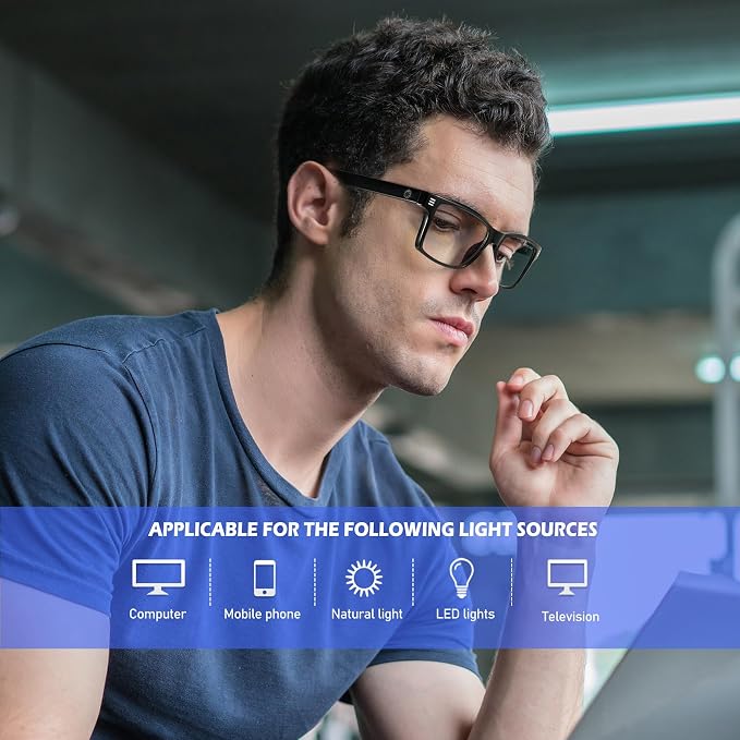 ANYLUV Blue Light Glasses Men Woman, Eye Strain Relief Eye Protection - Image 2