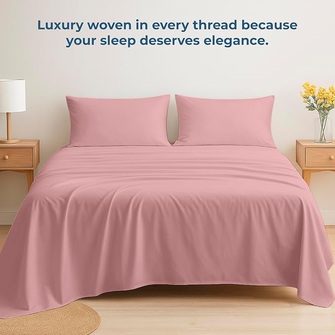 Royale Linens 100% Organic Cotton Twin Flat Sheet Only - Image 6